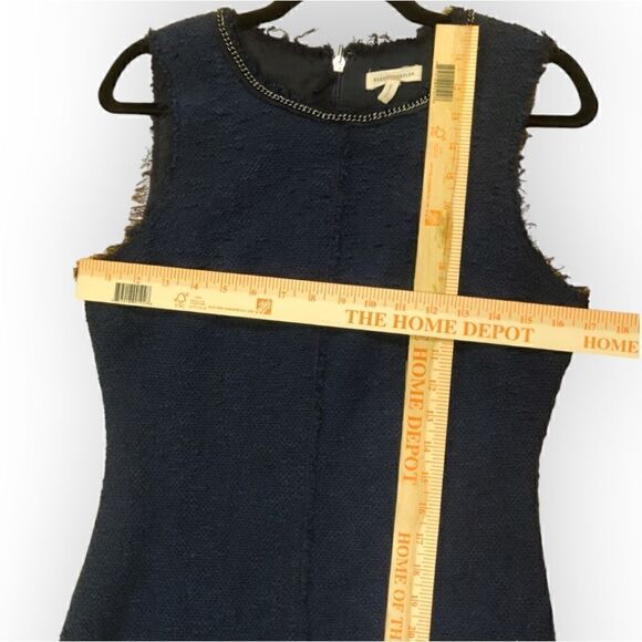 REBECCA TAYLOR Chambray Sleeveless Dress Chain Neckline Women’s Size 10 Blue - Picture 7 of 12